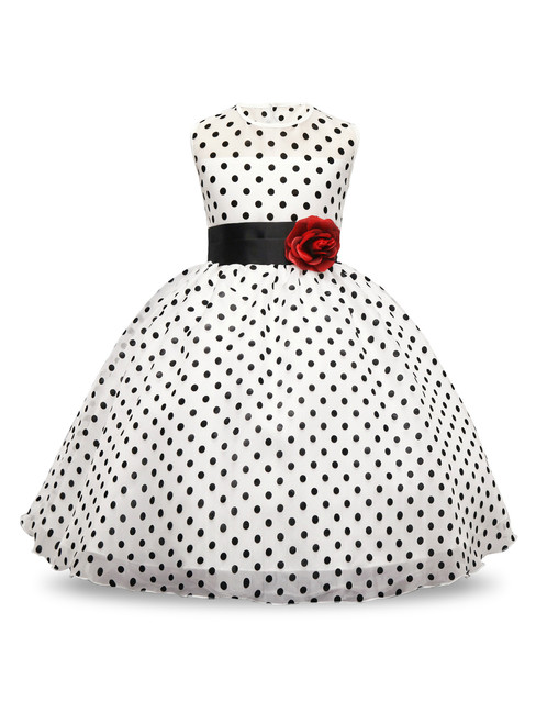 Black and White Flower Girl Dresses